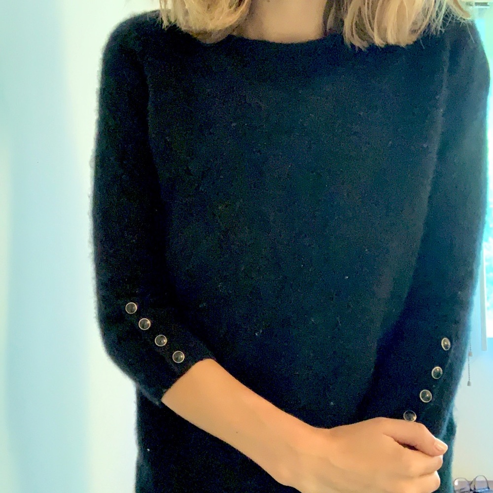 Fuzzy black Talbots sweater
